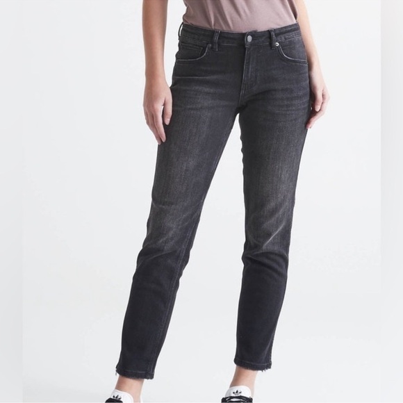 Duer Du/er Performance Denim Girlfriend Jeans - Vintage Black - Size 24X28 - Picture 1 of 8